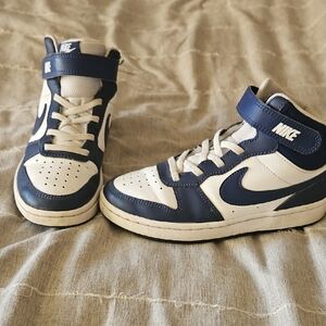 Nike Kids' Navy and White High-Top Sneakers